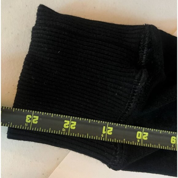 Michael Kors M Black Velour full zip Kangaroo Pockets Drawstring High Collar - Picture 6 of 16